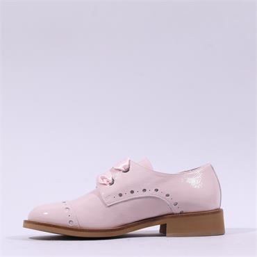 Marco Moreo Maura Toe Cap Ribbon Lace - Baby Pink Patent